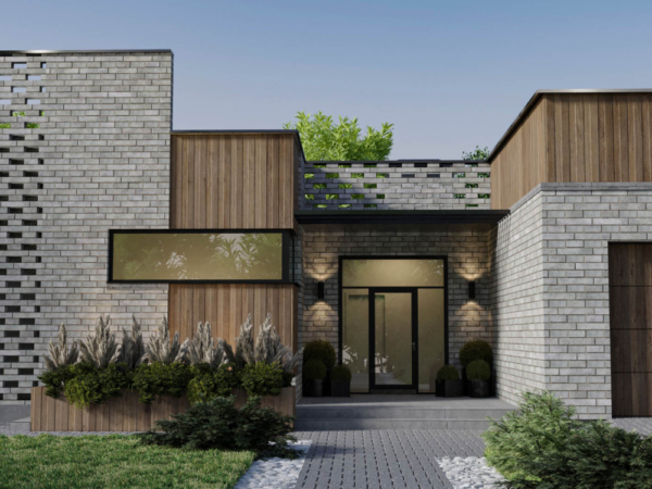 Rendu 3D détaillé du plan de maison moderne conçu par les architectes de Pammax Design & Architecture, montrant l'architecture.