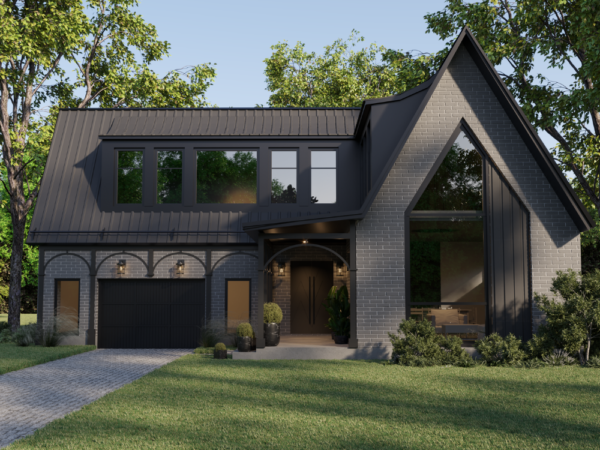 Rendu 3D détaillé du plan de maison moderne conçu par les architectes de Pammax Design & Architecture, montrant l'architecture.
