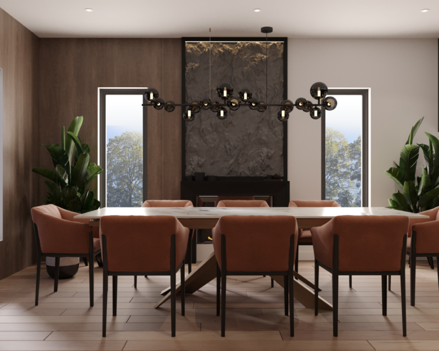 Rendu 3D détaillé du plan de maison conçu par les architectes de Pammax Design, montrant l'architecture.
