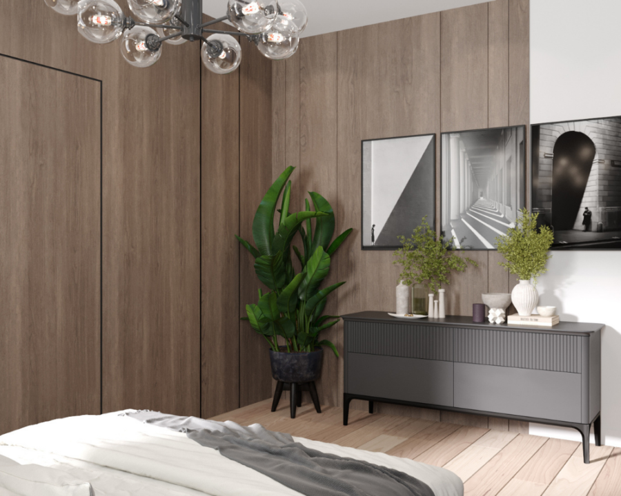 Rendu 3D détaillé du plan de maison conçu par les architectes de Pammax Design, montrant l'architecture.