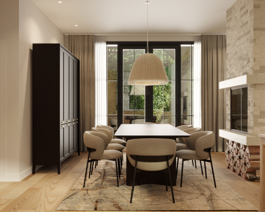 Rendu 3D détaillé du plan de maison conçu par les architectes de Pammax Design, montrant l'architecture.