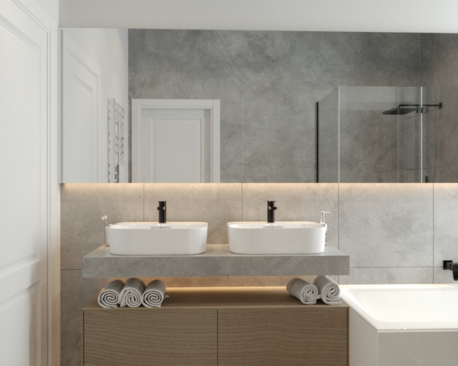 Rendu 3D détaillé du plan de maison conçu par les architectes de Pammax Design, montrant l'architecture.