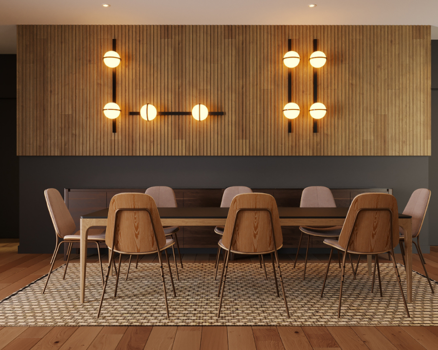 Rendu 3D détaillé du plan de maison Scandinave conçu par les architectes de Pammax Design, montrant l'architecture.