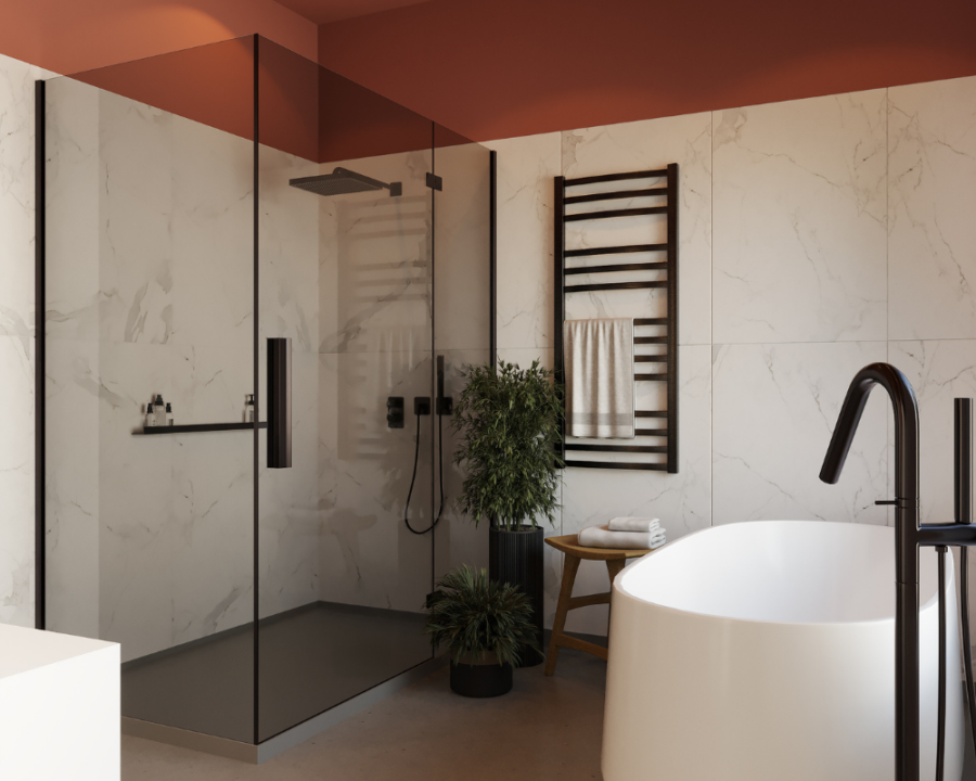 Rendu 3D détaillé du plan de maison Scandinave conçu par les architectes de Pammax Design, montrant l'architecture.