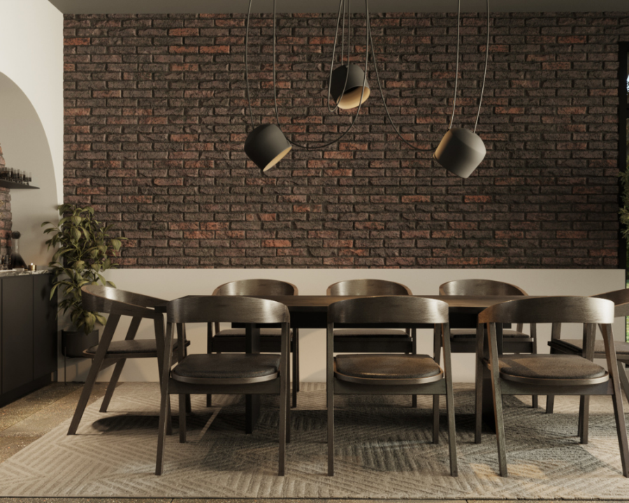 Rendu 3D détaillé du plan de maison Scandinave conçu par les architectes de Pammax Design, montrant l'architecture.