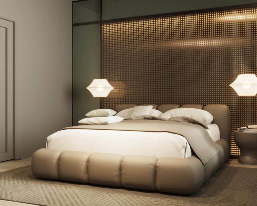Rendu 3D détaillé du plan de maison conçu par les architectes de Pammax Design, montrant l'architecture.