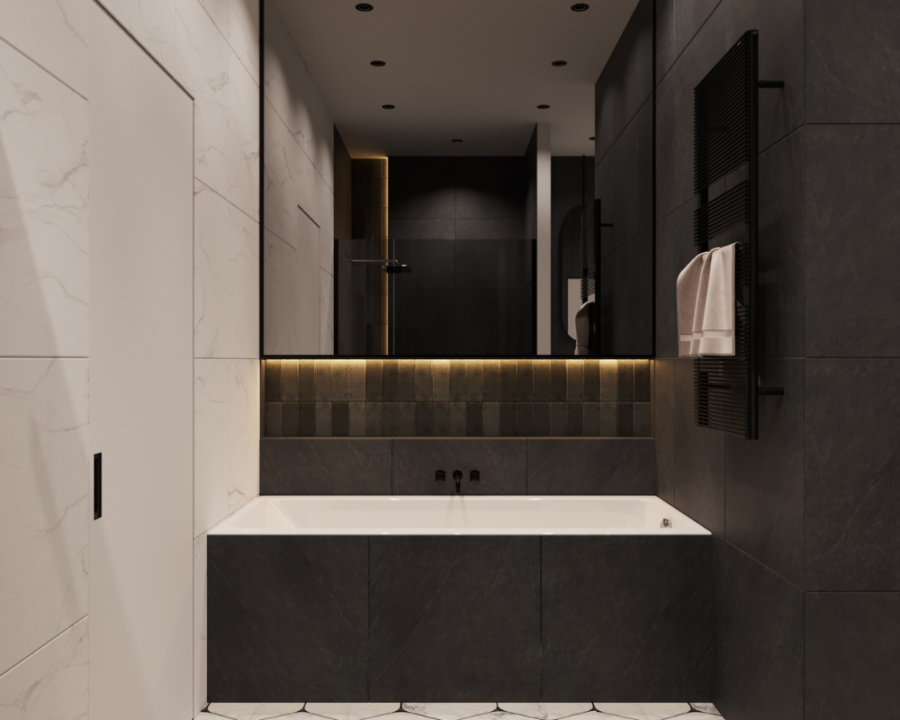 Rendu 3D détaillé du plan de maison conçu par les architectes de Pammax Design, montrant l'architecture.