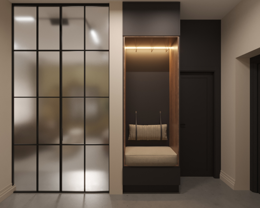 Rendu 3D détaillé du plan de maison moderne et contemporaine conçu par les architectes de Pammax Design, montrant l'architecture.