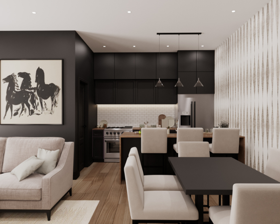Rendu 3D détaillé du plan de maison Farmhouse conçu par les architectes de Pammax Design, montrant l'architecture.