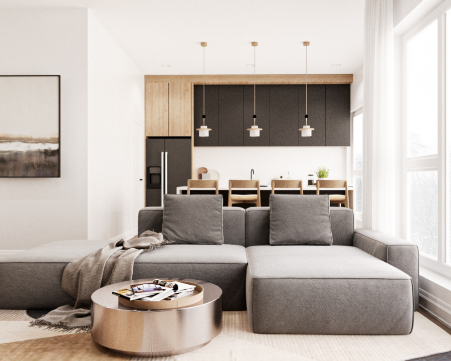 Rendu 3D détaillé du plan de quadruplex conçu par les architectes de Pammax Design, montrant l'architecture.
