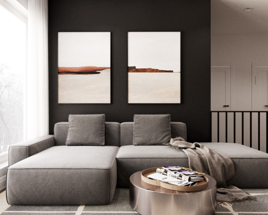 Rendu 3D détaillé du plan de quadruplex conçu par les architectes de Pammax Design, montrant l'architecture.