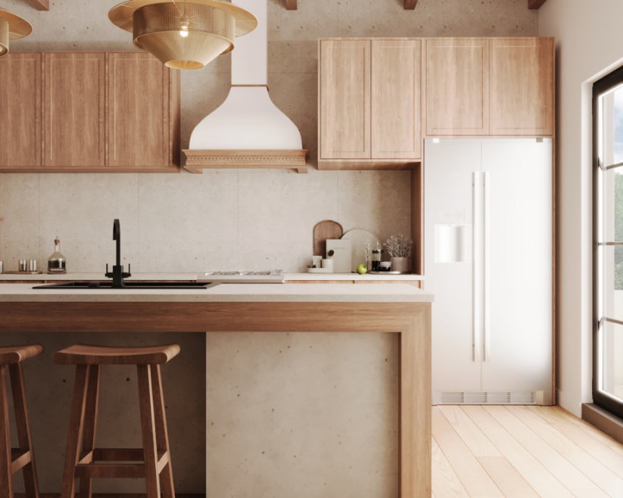 Rendu 3D détaillé du plan de maison conçu par les architectes de Pammax Design, montrant l'architecture.