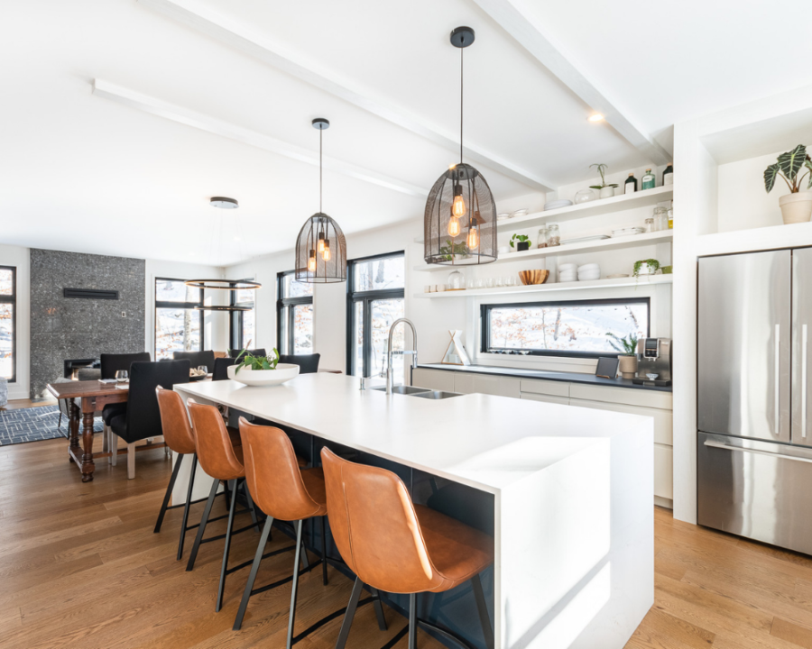Rendu 3D détaillé du plan de maison rustique conçu par les architectes de Pammax Design, montrant l'architecture.
