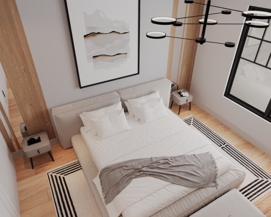 Rendu 3D détaillé du plan de maison rustique conçu par les architectes de Pammax Design, montrant l'architecture.