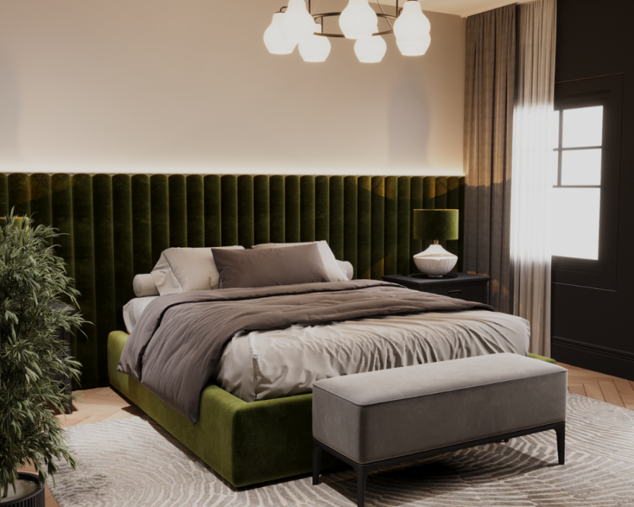 Rendu 3D détaillé du plan de maison Champêtre conçu par les architectes de Pammax Design, montrant l'architecture.
